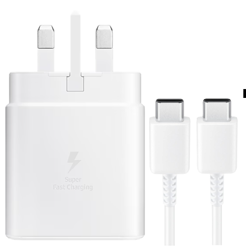 Official Samsung Galaxy S24 FE Super Fast Charger 45W with USB-C Cable White