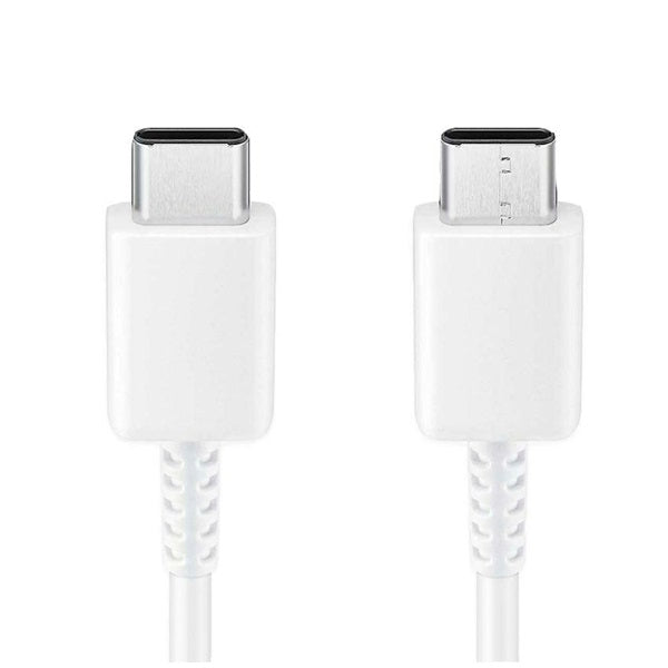 Genuine Samsung Galaxy A02s Super Fast Charging Cable Type C to C 3A White