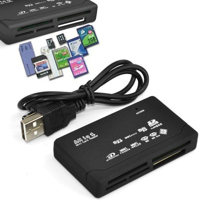 All in 1 Mini Card Reader Memory Card Reader USB External SD MMC XD CF Support