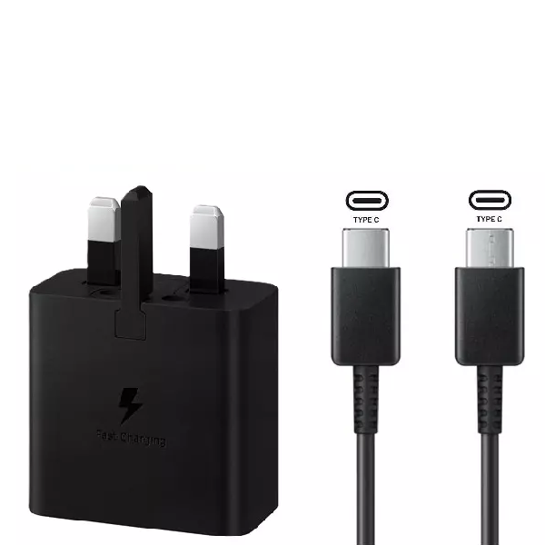 Official Genuine Samsung Galaxy S21 Plus 15W Fast Charger and Cable Black